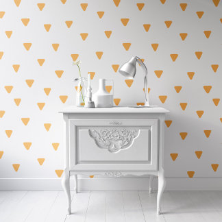 Yellow Triangle Pattern Geometric Wallpaper