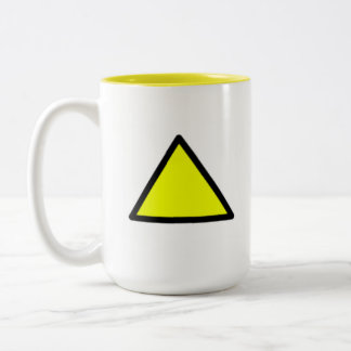 Yellow Triangle Two-tone Mug