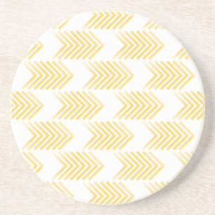 Yellow Tribal Arrow Pattern Coaster