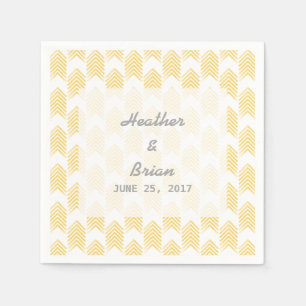 Yellow Tribal Arrows Paper Napkins