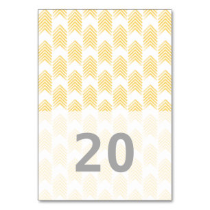 Yellow Tribal Arrows Table Card