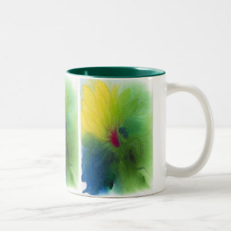 Yellow Triflower Two-Tone Coffee Mug
