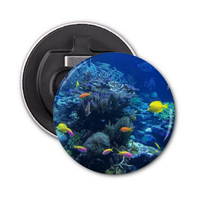 Yellow Tropical Fish Underwater Photo Bottle Opener (Front)