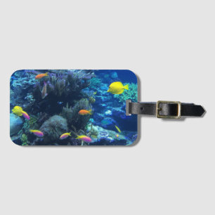 Yellow Tropical Fish Underwater Photo Luggage Tag