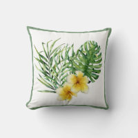 Yellow Tropical Flowers Botanical Greenery Modern