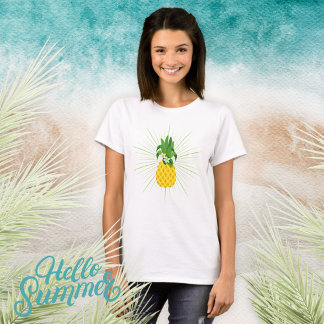 Yellow Tropical Pineapple     T-Shirt