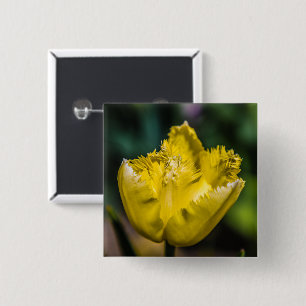 Yellow Tulip 15 Cm Square Badge