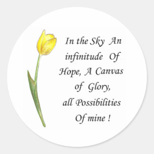 Yellow Tulip Classic Round Sticker