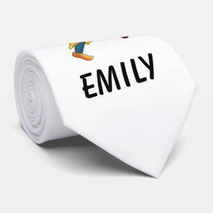 Yellow Tulip Cute Flower Child Floral Funny Girl Tie