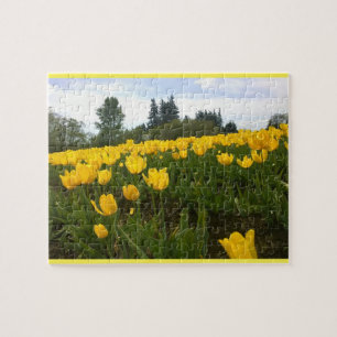Yellow Tulip Field, Oregon Jigsaw Puzzle