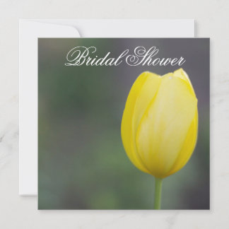 Yellow Tulip Floral Bridal Shower Invitation
