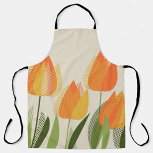 Yellow tulip flower apron