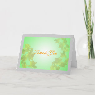 yellow tulip flowers thank you card