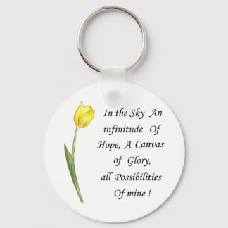 Yellow Tulip Key Ring
