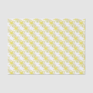 Yellow tulip leucadendron watercolor tissue tissue paper