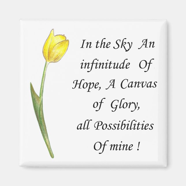 Yellow Tulip Magnet (Front)