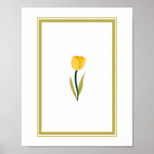 Yellow Tulip Poster