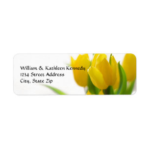 Yellow Tulip - Return Address Label