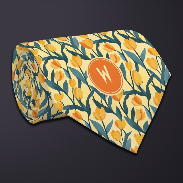Yellow Tulips Floral  Tie (Creator Uploaded)