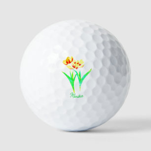 Yellow Tulips Golf Balls