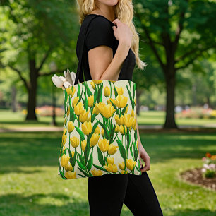 Yellow Tulips Image No. 2 Tote Bag