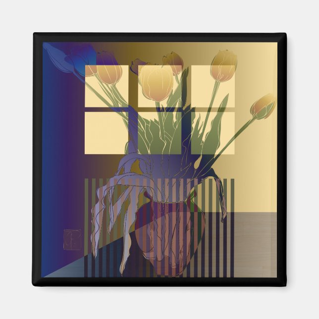 Yellow Tulips Magnet (Front)