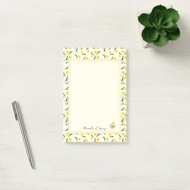 Yellow tulips post-it notes (Office)
