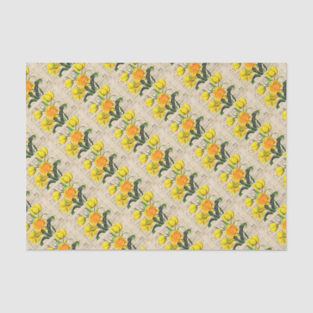 Yellow tulips song tissue paper (Front)
