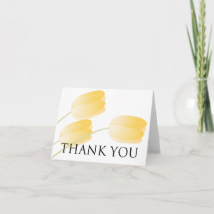 Yellow Tulips Spring Floral Thank You Card