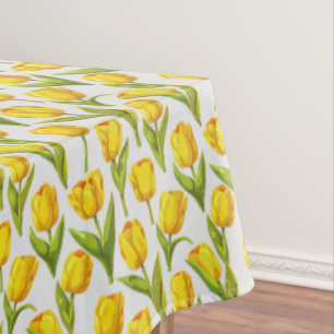 Yellow Tulips Tablecloth