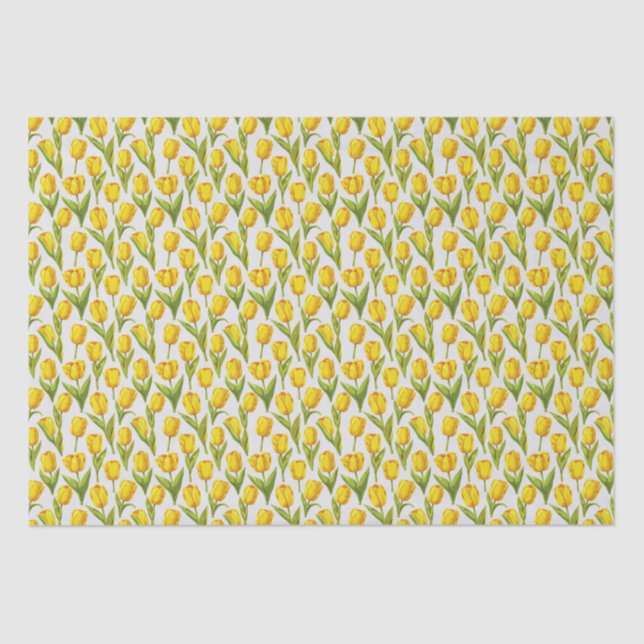 Yellow Tulips Tissue Paper (Front)