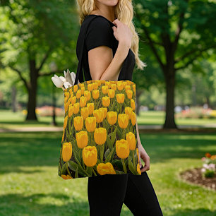 Yellow Tulips Tote Bag
