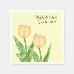 Yellow Tulips (Wedding) Napkin