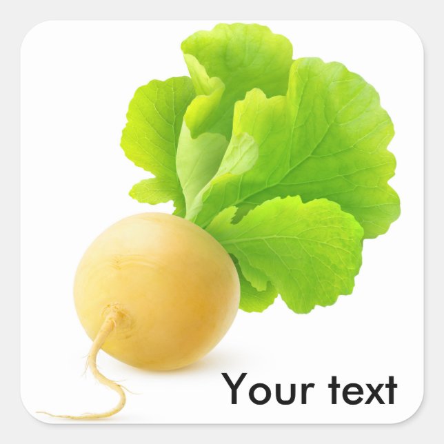 Yellow turnip square sticker (Front)
