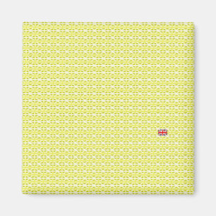 Yellow UK Union Jacks & odd one Magnet