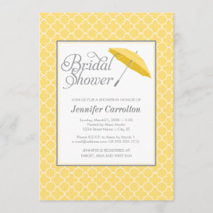 Yellow Umbrella Bridal Shower Invitation