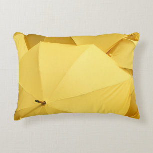 Yellow umbrella decorative cushion