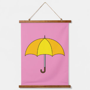 Yellow Umbrella Hanging Tapestry