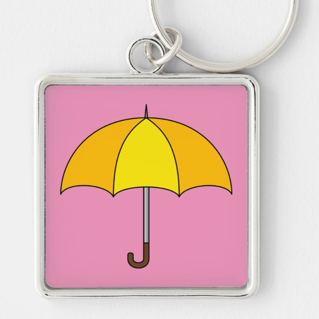 Yellow Umbrella Key Ring (Front)