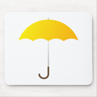 Yellow Umbrella Mouse Pad