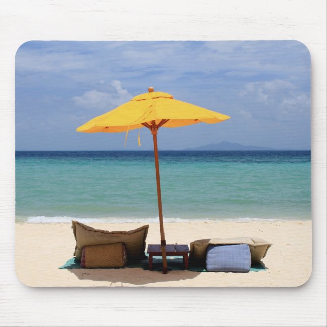 Yellow umbrella mouse pad (Front)