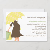 Yellow Umbrella Mum Neutral Baby Shower