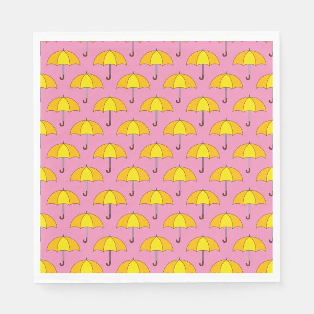 Yellow Umbrella Napkin (Front)