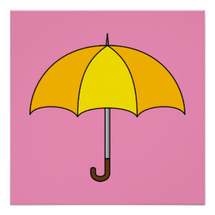 Yellow Umbrella Poster