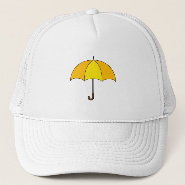 Yellow Umbrella Trucker Hat (Front)