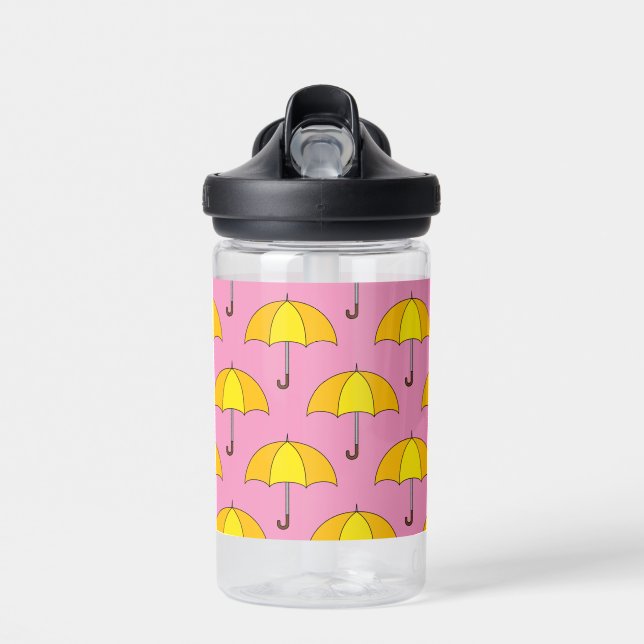 Yellow Umbrella Water Bottle (Front)