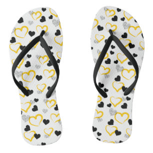yellow Valentine's Day Jandals