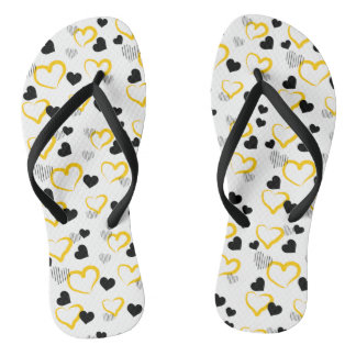 yellow Valentine's Day Jandals