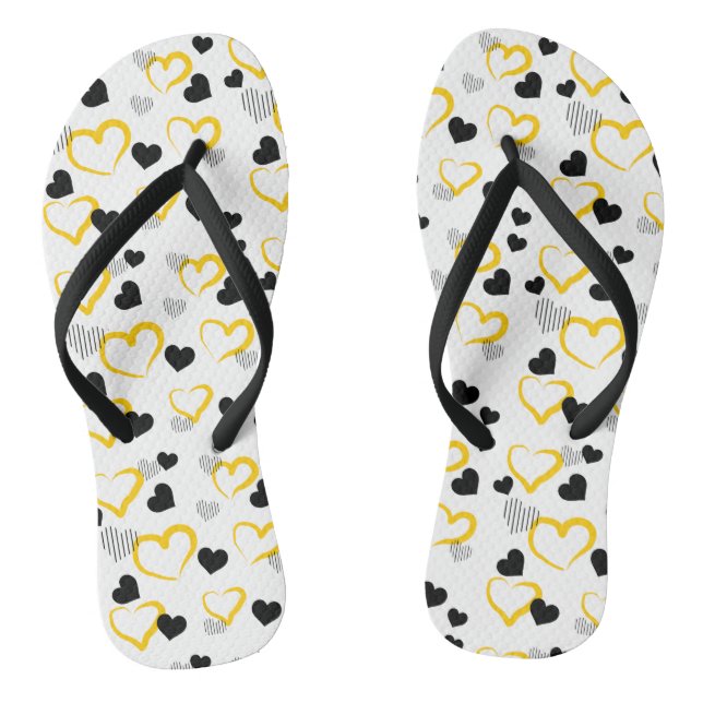 yellow Valentine's Day Jandals (Footbed)