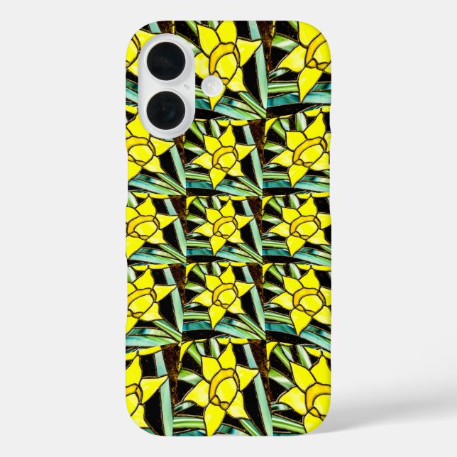 Yellow Valuable Flowers Pattern Case-Mate iPhone Case (Back)